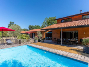 Villa familiale 10 pers. à Biscarrosse avec piscine chauffée, près du lac et des pistes cyclables - FR-1-319-488